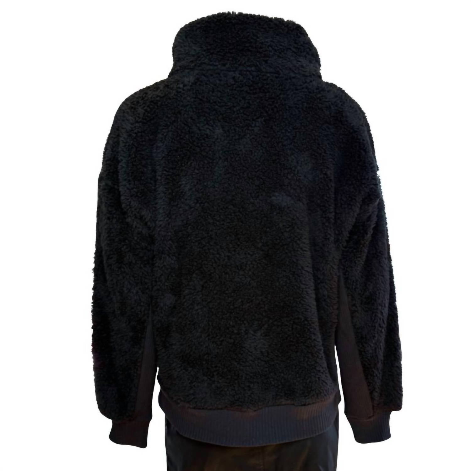 Workshop By Republic - Women's Faux Fur 1/4 Zip Pullover Jacket