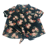 Monteau - Women's Polka Dots & Roses Blouse