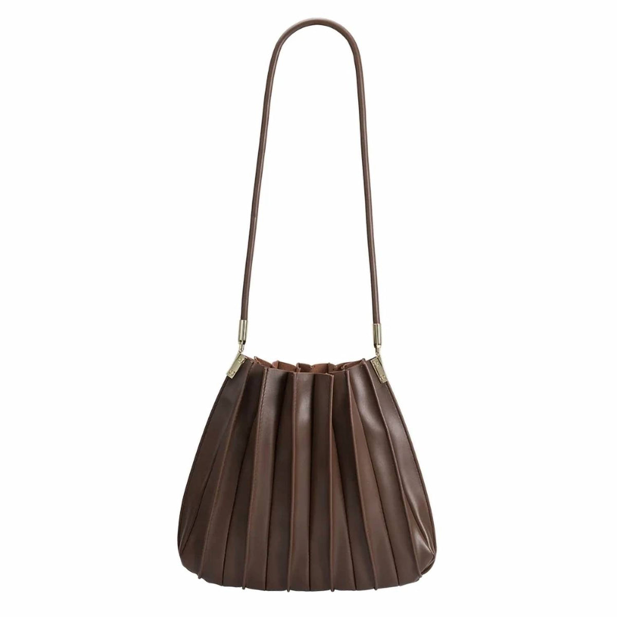 Melie Bianco - Women's Carrie Pleated Vegan Leather Shoulder Bag