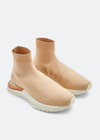 Salvatore Ferragamo Women's Ninette Metallic Heel-counter Sneakers in beige - women's sneaker - view 4