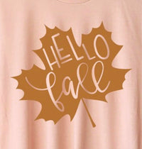 Kissed Apparel - Women's Hello Fall Leaf Graphic Tee