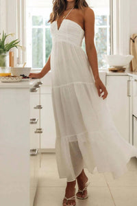 Trendsi - Tiered Halter Neck Printed Cami Dress