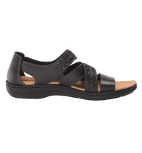 Clarks Women's Laurieann Holly Sandal in black leather - women's sandal - alternate view