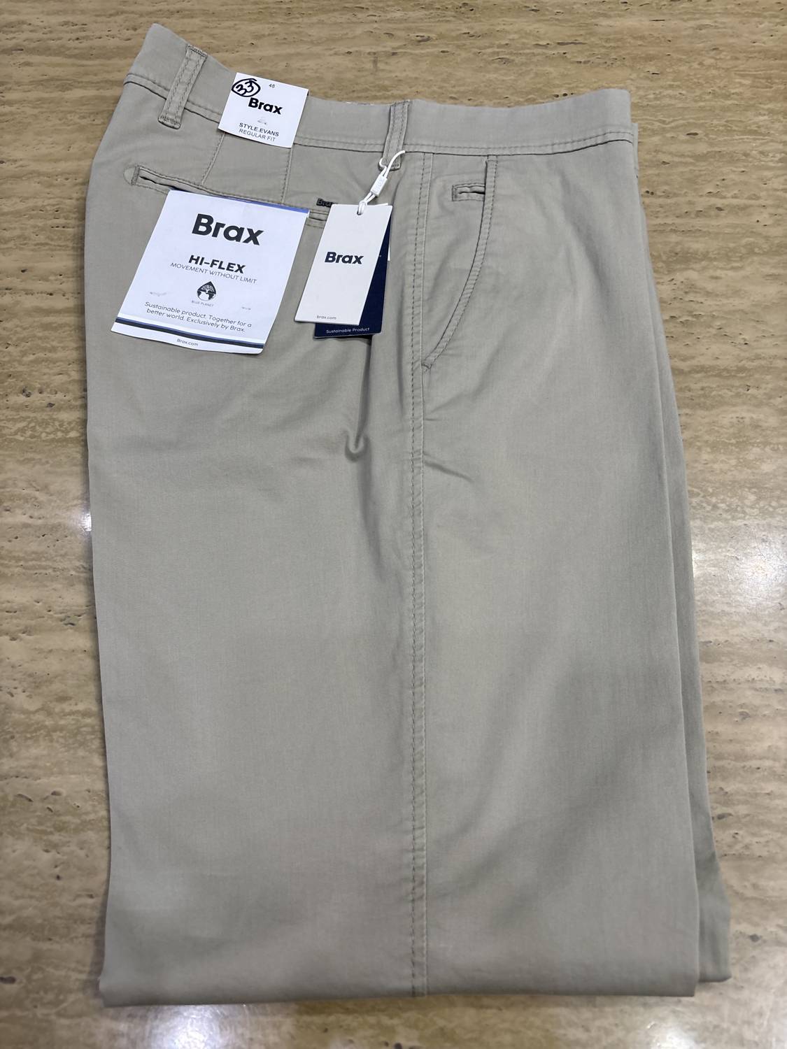 Brax Men's Evans Hi-Flex Pant in 56 khaki - men's pants