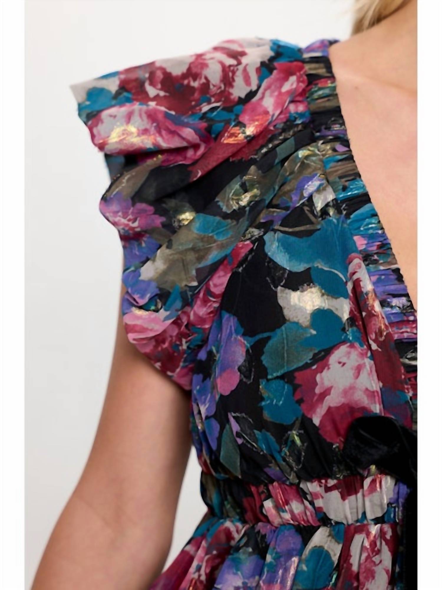 Meet Me In Santorini - Bow Floral Mini Dress