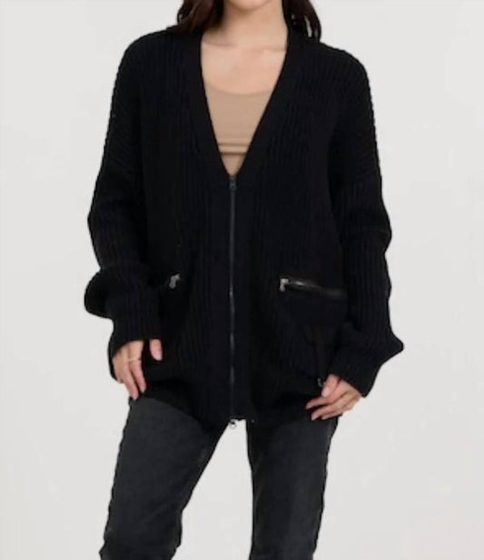 Vintage Havana - Zip Front Utility Cardigan