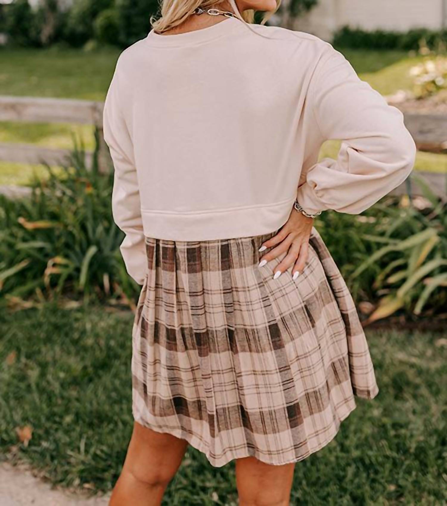 Pretty Bash Colorado Dress in beige - women's dress - alternate view