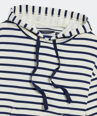 vineyard vines Dreamcloth Relaxed Hoodie in stripe nautical navy - women's top - view 4
