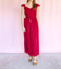 In February - Velvet Waist Maxi Dress
