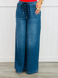 Judy Blue - Wide Leg Drawstring Jeans
