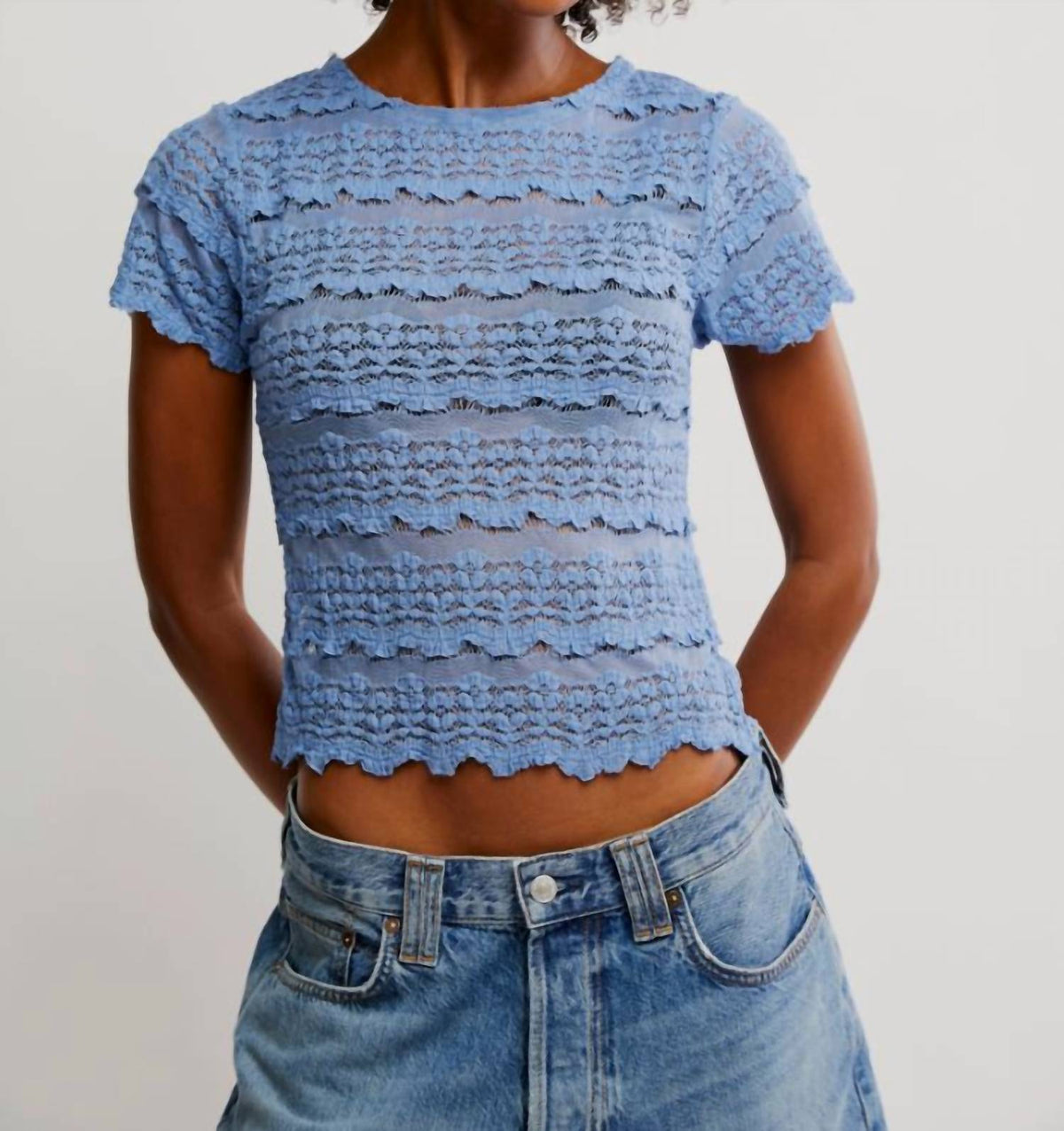 Free People - Angelina Lace Tee