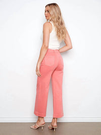 Charlie B - Colored Twill Crop Flare Leg Pant