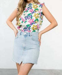Thml - Carly Floral Ruffle Sleeve Blouse