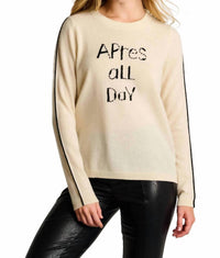LISA TODD Apres All Day Long Sleve Sweater in winter white - women's sweater