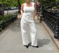Et Clet - Women's Blanc Cotton Chino Pants