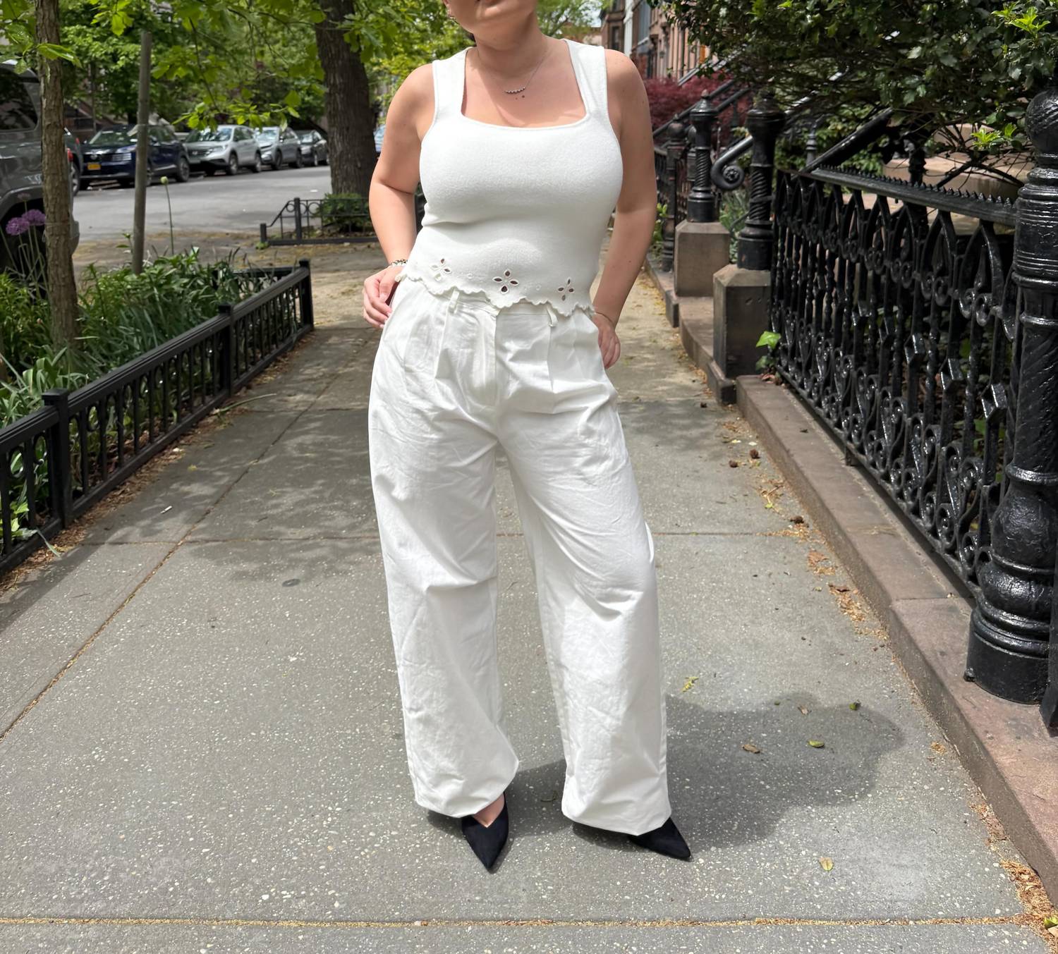 Et Clet - Women's Blanc Cotton Chino Pants