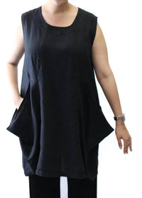 Mosaic - Oversized Pocket Linen Top