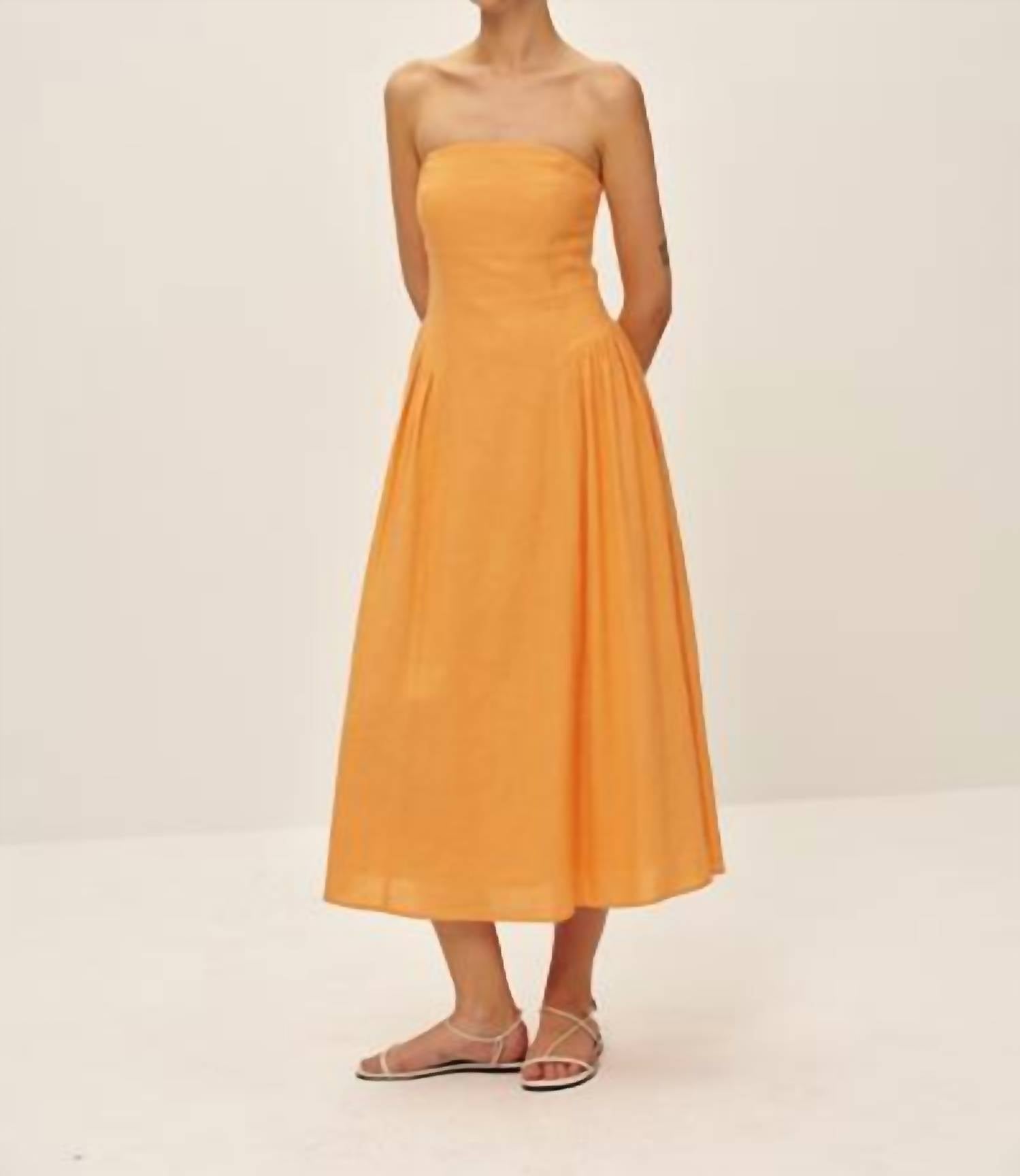 Elodie - cello linen dress