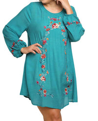 Umgee - Floral Embroidered Dress