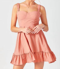 Baby Pink - Tiered Mini Dress