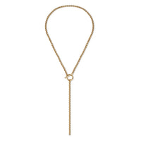 Eklexic - Women's Micro Royal Rolo Toggle Lariat Necklace