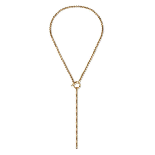 Eklexic - Women's Micro Royal Rolo Toggle Lariat Necklace