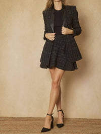 Entro - Tweed High Waisted Wrap Skirt