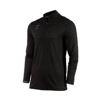 MIZUNO Men's Alpha Eco Running Half Zip Top in black - men's sweater