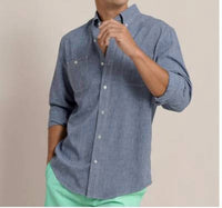 SOUTHERN TIDE Dock Button Down Shirt in seven seas blue - men's shirt