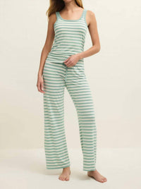 Z Supply Kiera Stripe Tank in crystal green - women's tank top