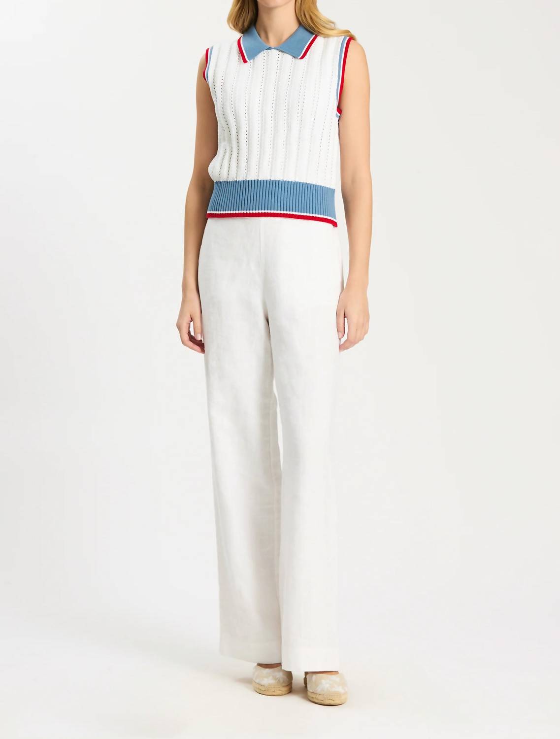Tyler Boe - Holly Pointelle Polo Sweater