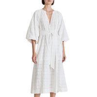 APIECE APART Women's Sun Mesa Midi Dress in cream - women's dress
