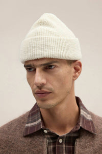 NN07 Men's Pixi Beanie in ivory - men's hat - alternate view