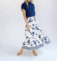 Navybleu - Lobster Midi Skirt