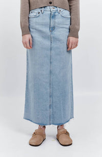 Agolde - Hilla Mid-rise Back-slit Maxi Skirt