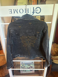 Blue B Boots Stitch Denim Jacket in black - women's jacket - alternate view