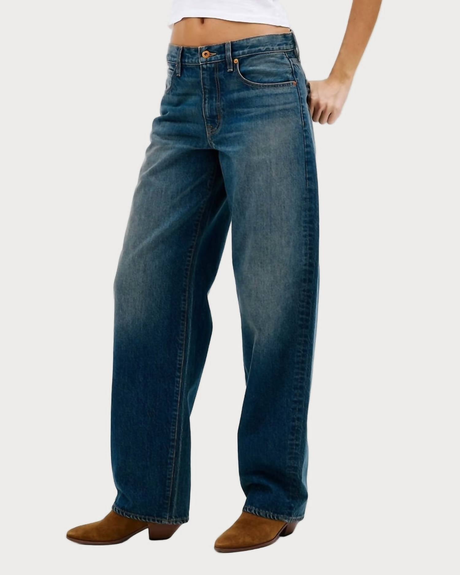 SLVRLAKE Tess Long Jeans in tears go by blue - women's jeans - detail view
