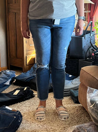 Judy Blue High Waisted Distressed Jeans in blue - women's jeans