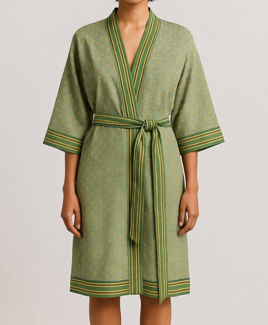 Hartwick Atelier - Three-quarter Sleeve Printed Robe