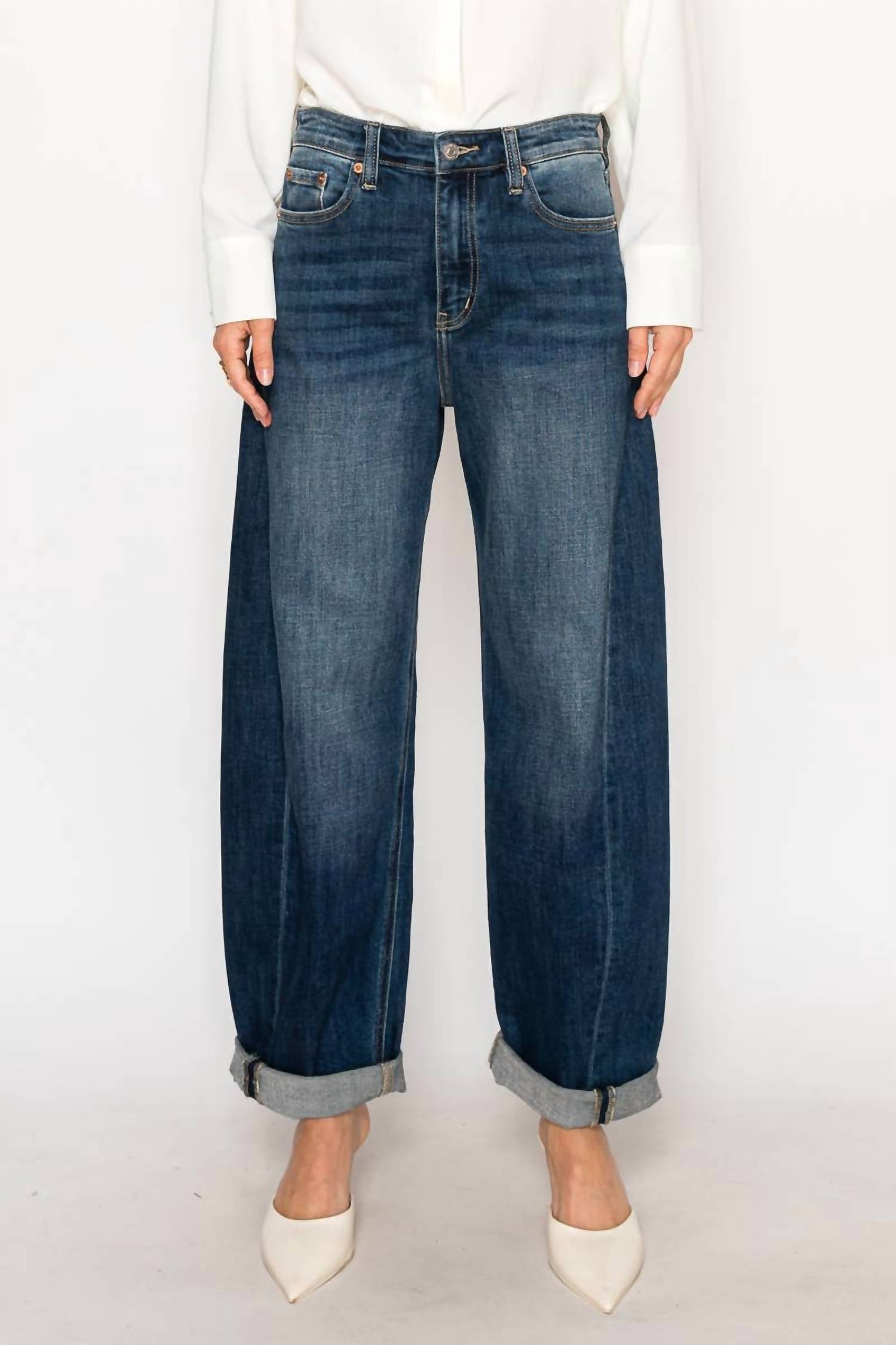Artemis Vintage - High Rise Relaxed Tapered Barrel Jeans