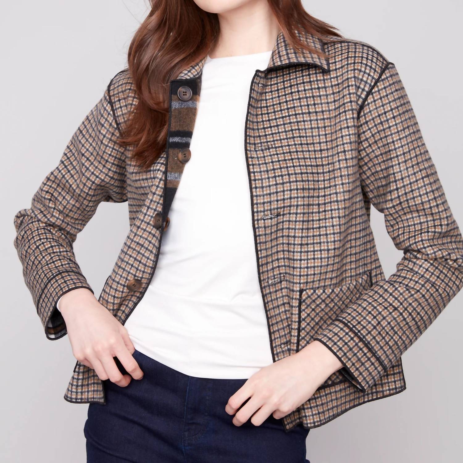 Charlie B - Plaid Reversible Jacket