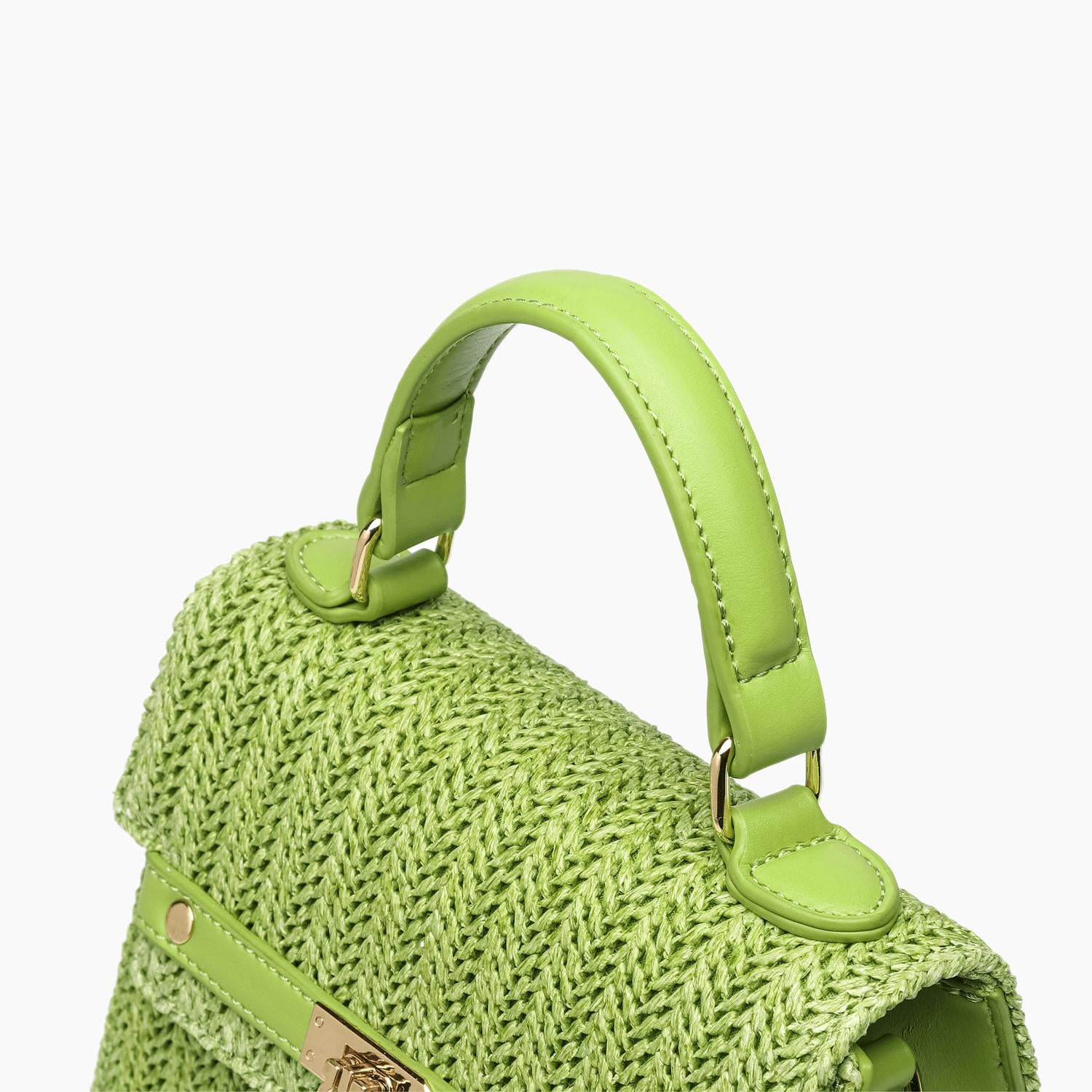 Like Dreams - Women's Neo Pastel Straw Crossbody Bag