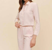 Bella Dahl - Long Sleeve Cropped Shirt With Trim Top