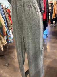 Shana Apparel Two-Piece Top and pull on pant in 44 dark grey - women's sleepwear - alternate view
