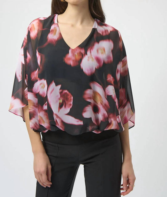 Joseph Ribkoff - Loral Print Boxy Top