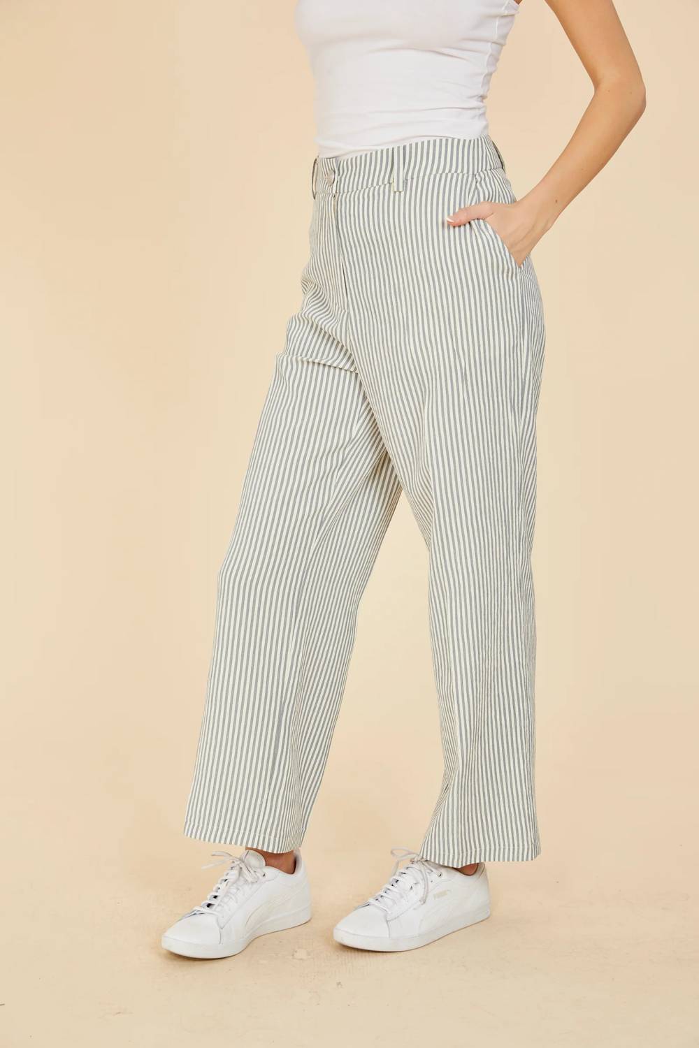 Dolce Cabo - Striped Seer Sucker Pants