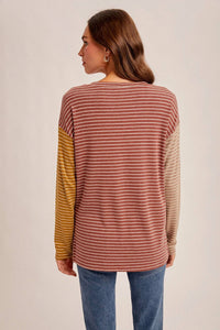 Hem & Thread - Color Block Striped Top