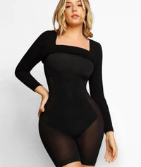Popilush - Shapewear Dress Long Sleeve Midi Dress