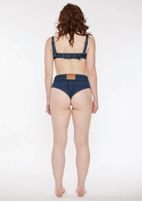 Circular Path - Pocket Denim Bikini Top