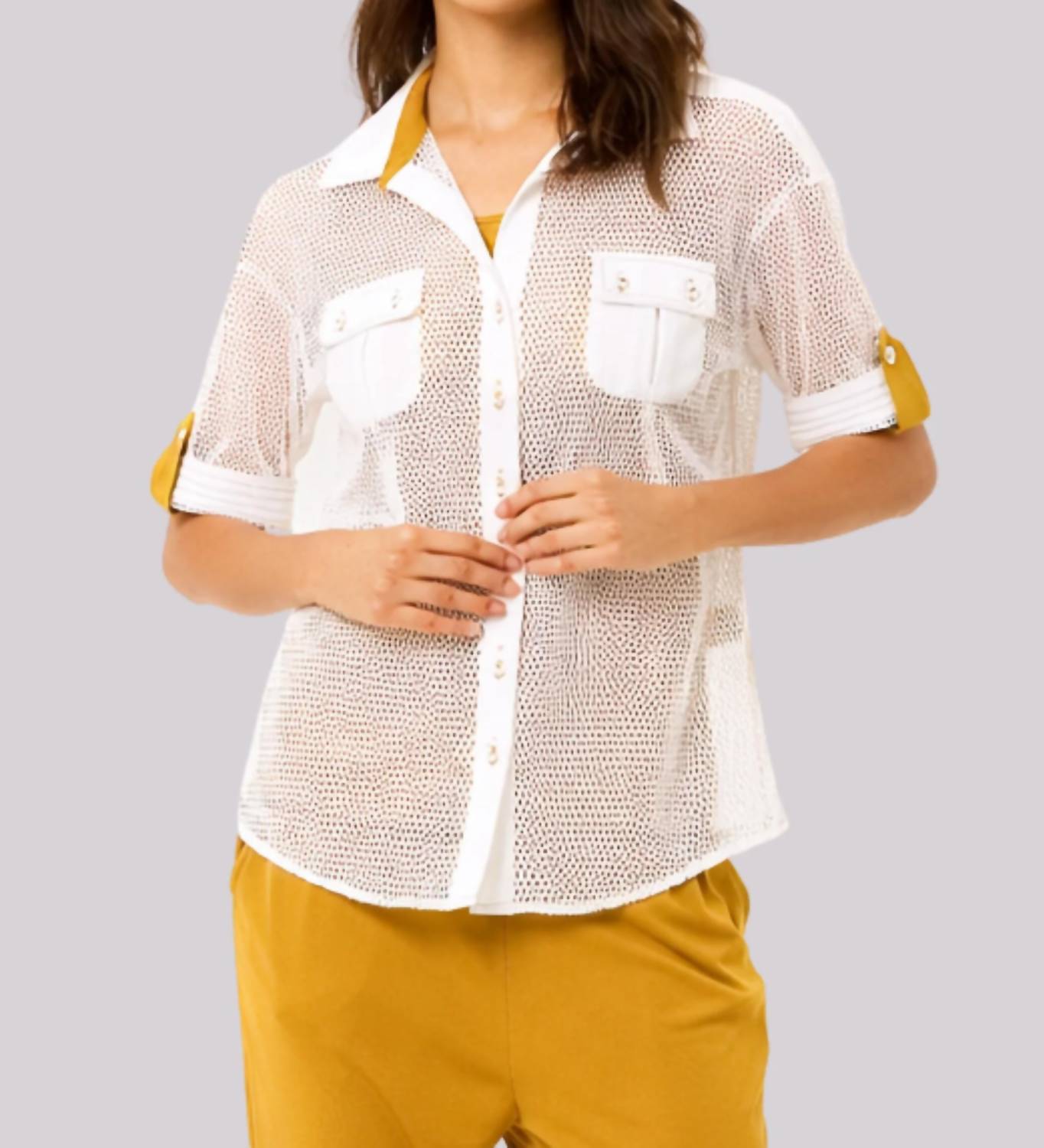 Angel Apparel - Fishnet Short Sleeves Shirt